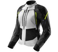 Rebelhorn Hardy 3.0 waterproof Ladies Motorcycle Textile Jacket, black-grey-yellow, size L for Women