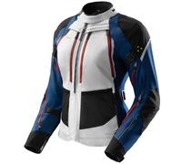 Rebelhorn Hardy 3.0 waterproof Ladies Motorcycle Textile Jacket, grey-red-blue, size 3XL for Women