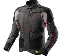 Rebelhorn Hardy 3.0 waterproof Motorcycle Textile Jacket, black-grey-yellow, size 3XL for Men