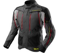 Rebelhorn Hardy 3.0 waterproof Motorcycle Textile Jacket, black-grey-yellow, size 4XL for Men