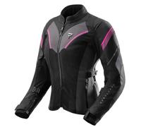 Rebelhorn Hiflow 5 Ladies Motorbike Textile Jacket Black / Grey / Fluo Pink