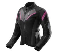 Rebelhorn Hiflow 5 Ladies Motorcycle Textile Jacket Black / Grey / Fluo Pink