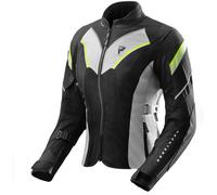 Rebelhorn Hiflow 5 waterproof Ladies Motorcycle Textile Jacket, black/grey/yellow, size XL