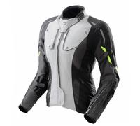 Rebelhorn Hiker 4 waterproof Ladies Motorcycle Textile Jacket, black-grey-yellow, size S for Women