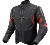 Rebelhorn Hiker 4 waterproof Motorcycle Textile Jacket, black-grey-red, size 5XL for Men