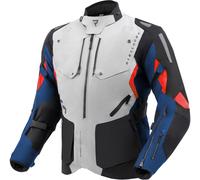Rebelhorn Hiker 4 waterproof Motorcycle Textile Jacket, grey-red-blue, size 5XL for Men