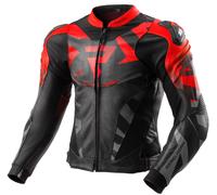 Rebelhorn Inferno Motorcycle Leather Jacket, black-red, size 50 for Men