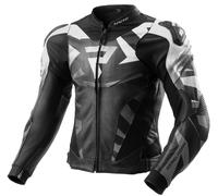 Rebelhorn Inferno Motorcycle Leather Jacket, black/white, size 58