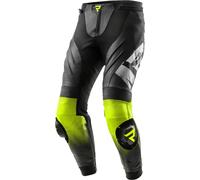 Rebelhorn Inferno Motorcycle Leather Pants, black-white-yellow, size 58 for Men