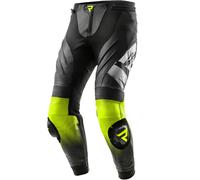 Rebelhorn Inferno Motorcycle Leather Trousers - Black / White / Fluo Yellow