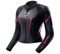 Rebelhorn Ladies Diva ST Leather Jacket Motorbike Motorcycle Black Red White