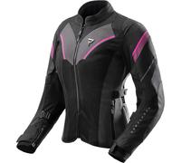 Rebelhorn Ladies Hiflow V Motorcycle Textile Jacket - Black / Fluo Pink