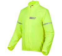 REBELHORN Ocean Motorcycle Rain Jacket, Laminated Membrane, Reflective Elements, Windproof, Breathable, Waterproof, Sizes up to 10XL, Fluo yellow, XXL
