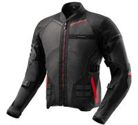 Rebelhorn Scandal 3 Motorcycle Textile Jacket, black-grey-red, size 5XL for Men