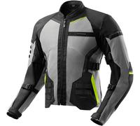 Rebelhorn Scandal 3 Motorcycle Textile Jacket, black/light grey/neon yellow, size 3XL