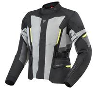 Rebelhorn Scout waterproof Motorcycle Textile Jacket, black-grey-yellow, size S for Men