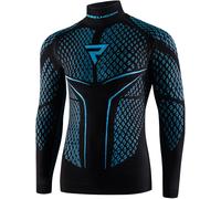 Rebelhorn Therm 2 Long Sleeve Functional Shirt, black-blue, size XL 2XL for Men