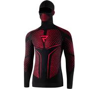 Rebelhorn Therm 2 Long Sleeve Functional Shirt with Balaclava, black-red, size XS S for Men