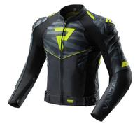 Rebelhorn Vandal 2 Motorcycle Leather Jacket, black/grey/yellow, size 54