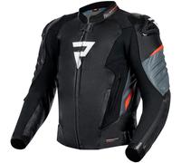 Rebelhorn Veloce Motorcycle Leather Jacket, black/grey/red, size 50