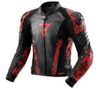Rebelhorn Veloce Motorcycle Leather Jacket - Camo Red
