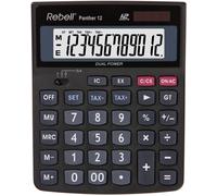 Rebell RE-PANTHER 12 BX 12 Digit Desktop Calculator Black RE-PANTHER 12 BX