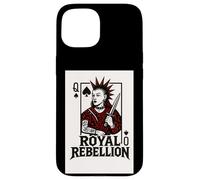 Rebellion Queen Of Spades Punk Rock Alternative Card Case for iPhone 15