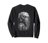 Rebellious Aria 51 Alien In Leather Jacket Toothpick Sci-Fi Sweatshirt