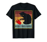 Rebellious Cat Tipping Cup Become Ungovernable black cat T-Shirt