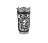 Rebellious Chaos Lace Gothic Mama Skeleton Aesthetic Stainless Steel Insulated Tumbler