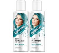 Rebellious Colours Vegan Semi Permanent Hair Dye Colour 100ml (Blue Lagoon) (Pack of 2)