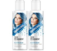 Rebellious Colours Vegan Semi Permanent Hair Dye Colour 100ml (Electric Blue) (Pack of 2)