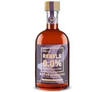REBELS 0.0% Alcohol-Free Bitter Aperitif Alternative 500 ml | Double Distilled for Intense Aroma | Award-Winning Taste | Truly 0.0% | Made with Natural Botanicals | Vegan
