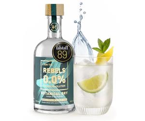 REBELS 0.0% Botanical Dry | Alcohol-Free Gin Alternative | Double Distilled | Award-Winning Taste | Vegan, Sugar-Free | 500 ml