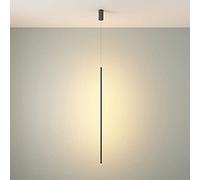 Rebirth Single Pendant Light Fxitures Indoor LED Droplight丨Modern Minimalist Black Long Tube Ceiling Hanging Lamp Downlight丨Atmosphere Suspension Lamps For Background Wall Sofa Corner