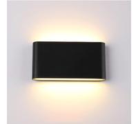 Rebirth Wash Wall Light Fixture Square丨Up Down Wall Sconces Lighting丨Indoor Wall Lights for Outdoor Courtyard Wall Lamps(Size:Large,Color:Black 4000k) (Color : Black 3000k, Size : Large)