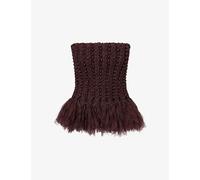 Rebirth Womens Rebirth Bead-Embellished Braided Woven Top Dark Brown 10