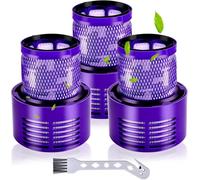 Rebirthcare 3 Pack V10 Filter for Dyson V10 Animal V10 Absolute V10 Total Clean V10 Cyclone SV12 Cordless Vacuum Filter Replacement Filters Parts Spares Washable, Replace Part # 969082-01 & 96908201