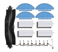 Rebirthcare Accessories for Lubluelu SL60D SG60 SL61, for tikom l9000, for laresar l6 nex, for honiture q6 se robot vacuum cleaner, 1 main brush, 4 filters, 4 wipes, 8 side brushes, 1 cleaning brush