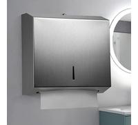 REBMANN Professional Paper Towel Dispenser Self-Adhesive 3 m Power Adhesive Hand Towel Dispenser Folding Towel Dispenser 250-400 Sheets Stainless Steel
