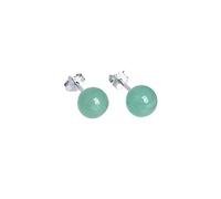 REBNGXIE Ladies Earrings Round Shaped Drop Earrings Green Aventurine Stone Earrings Stud Earrings Hypoallergenic Hook Earrings Retro Jewelry Earrings For Teen Girls Lady Birthday Party 8Mm