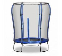 Rebo 4.5Ft Safe Jump Trampoline With Halo Safety Enclosure - Blue
