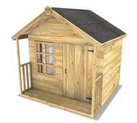 Rebo 5ft x 5ft Children's Wooden Garden Playhouse - Woodpecker in Natural Rebo Natural