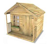 Rebo® 5FT x 5FT Childrens Wooden Garden Playhouse - Sparrow | OutdoorToys | Kids' Outdoor Wooden Garden Wendy House, Children's Play Shed, Weather Resistant