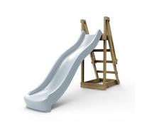 Rebo 8 Ft Freestanding Kids Slide - Ice Blue