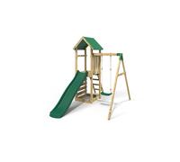 Rebo Adventure Playset Wooden Climbing Frame Swing Set and Slide Rushmore