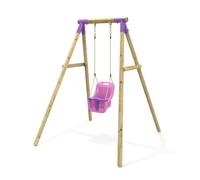 Rebo Baby Wooden Garden Swing Set - Pluto Purple | OutdoorToys | Strong and Sturdy Children's Swing Set, Pressure Treated Timber, Soft-Feel Ropes, Baby Swing Seat
