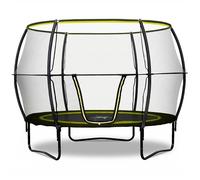 Rebo Base Jump Garden Trampoline With Halo II Enclosure - 10ft in Black Rebo Black