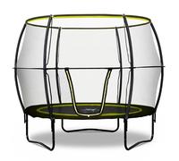Rebo Base Jump Garden Trampoline With Halo II Enclosure - 8ft in Black Rebo Black
