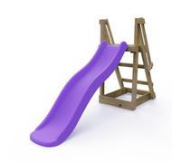 Rebo Children's Free Standing Garden Wave Water Slide With Wooden Platform - 6Ft Purple